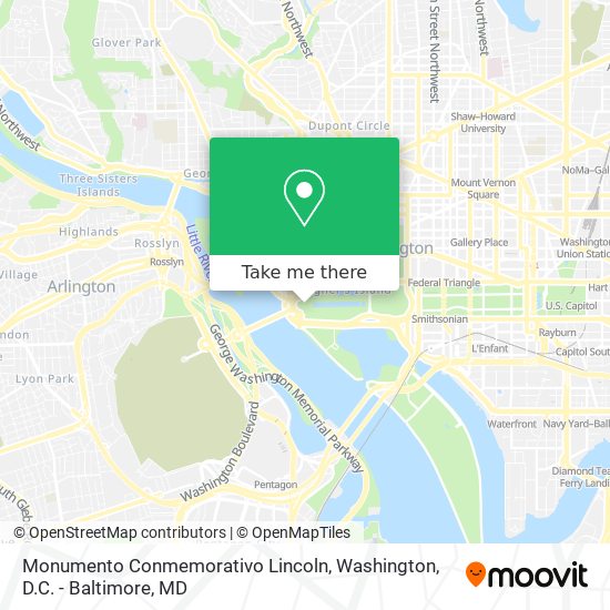 Monumento Conmemorativo Lincoln map