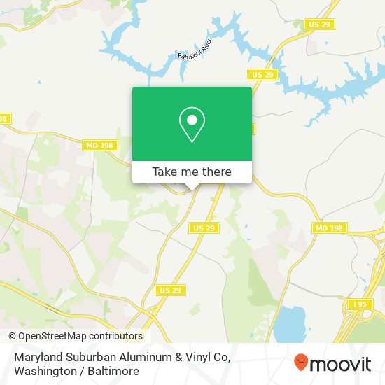 Maryland Suburban Aluminum & Vinyl Co, 15316 Spencerville Ct map