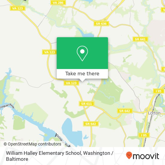 Mapa de William Halley Elementary School, 8850 Cross Chase Cir