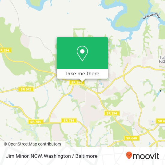 Mapa de Jim Minor, NCW, 4500 Pond Way