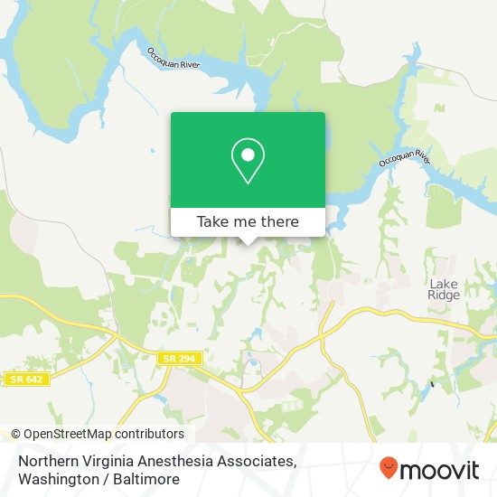 Northern Virginia Anesthesia Associates, 12285 Pondwater Ct map