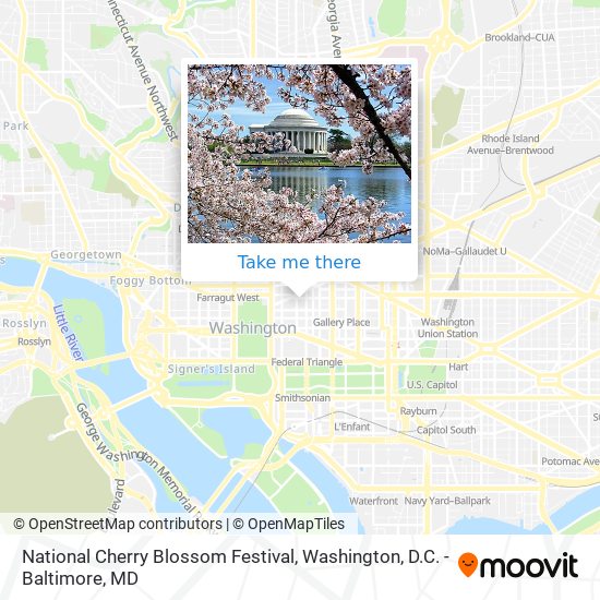 Mapa de National Cherry Blossom Festival