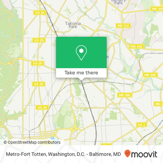 Metro-Fort Totten map