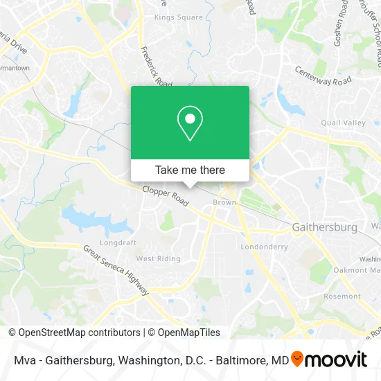 Mapa de Mva - Gaithersburg
