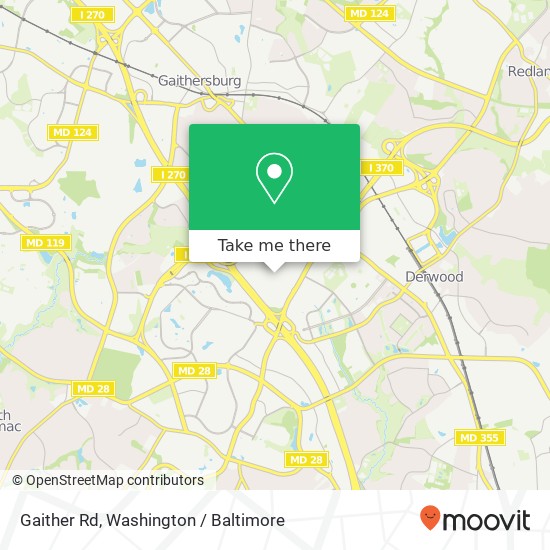 Mapa de Gaither Rd, Gaithersburg, MD 20877