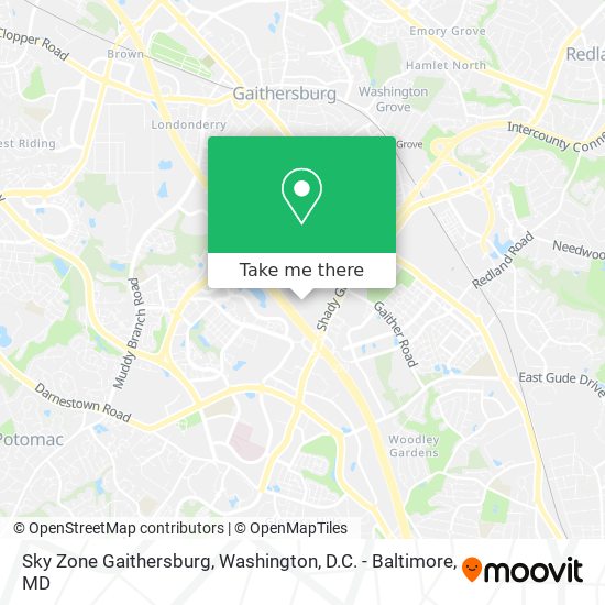 Mapa de Sky Zone Gaithersburg