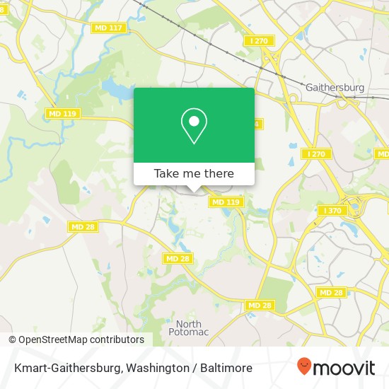 Mapa de Kmart-Gaithersburg, 209 Kentlands Blvd