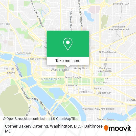 Mapa de Corner Bakery Catering