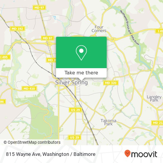 815 Wayne Ave, Silver Spring, MD 20910 map