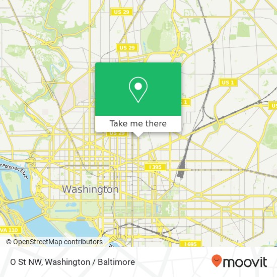 Mapa de O St NW, Washington, DC 20001