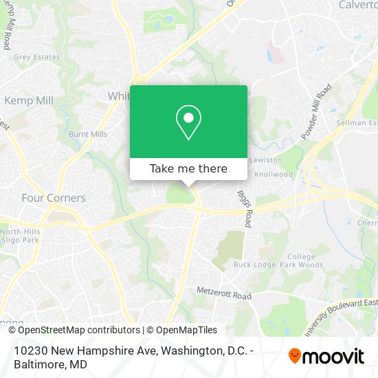 Mapa de 10230 New Hampshire Ave