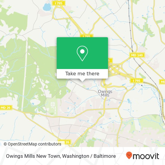 Owings Mills New Town map