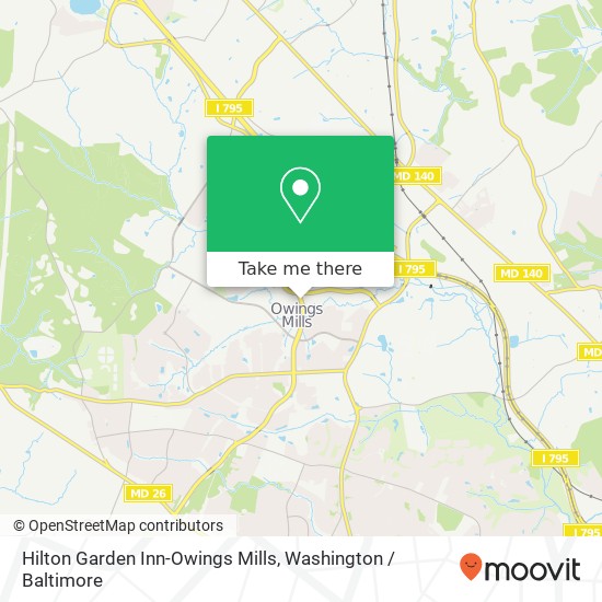 Mapa de Hilton Garden Inn-Owings Mills, 4770 Owings Mills Blvd