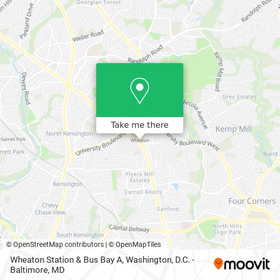 Mapa de Wheaton Station & Bus Bay A