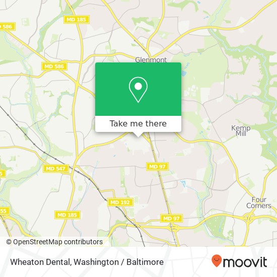 Mapa de Wheaton Dental, Silver Spring, MD 20902