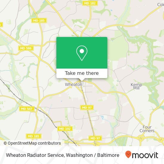 Mapa de Wheaton Radiator Service, 11326 Elkin St