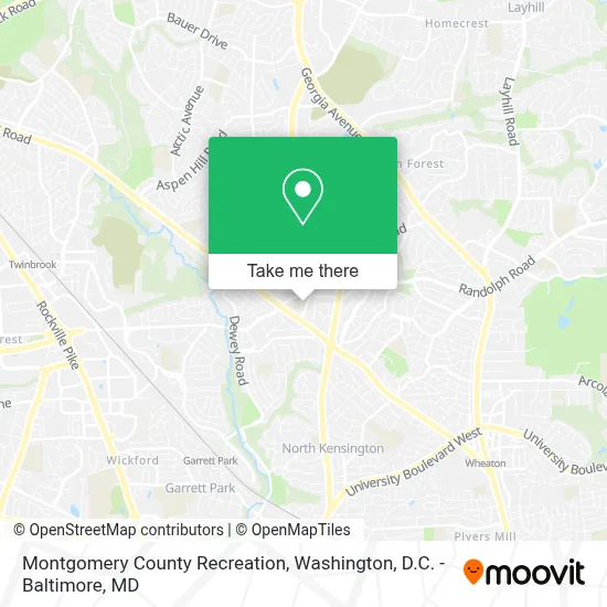 Montgomery County Recreation map