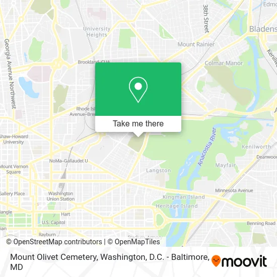 Mount Olivet Cemetery map