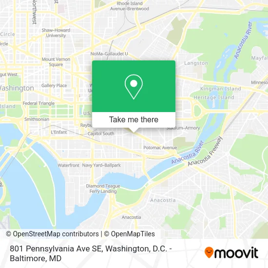 801 Pennsylvania Ave SE map