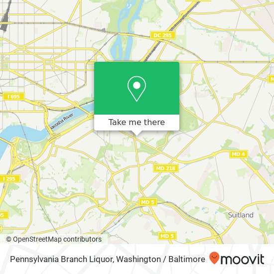 Mapa de Pennsylvania Branch Liquor, 3228 Pennsylvania Ave SE
