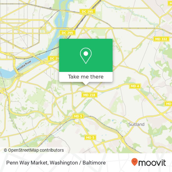 Mapa de Penn Way Market, 3833 Pennsylvania Ave SE