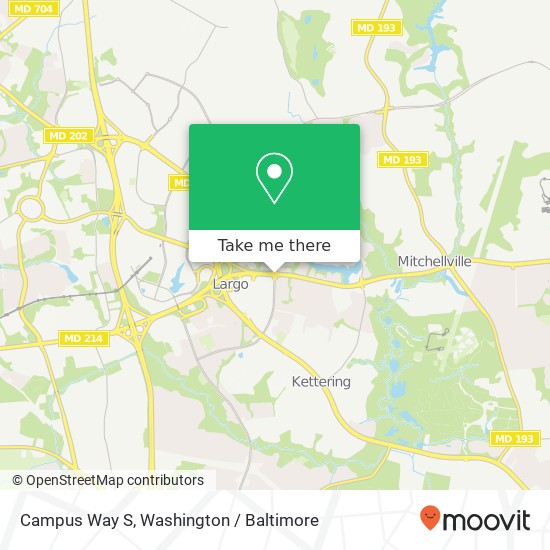 Mapa de Campus Way S, Upper Marlboro, MD 20774