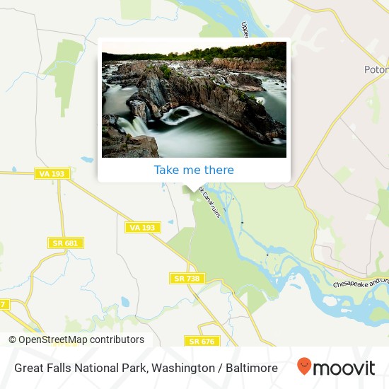 Great Falls National Park, 9200 Old Dominion Dr map