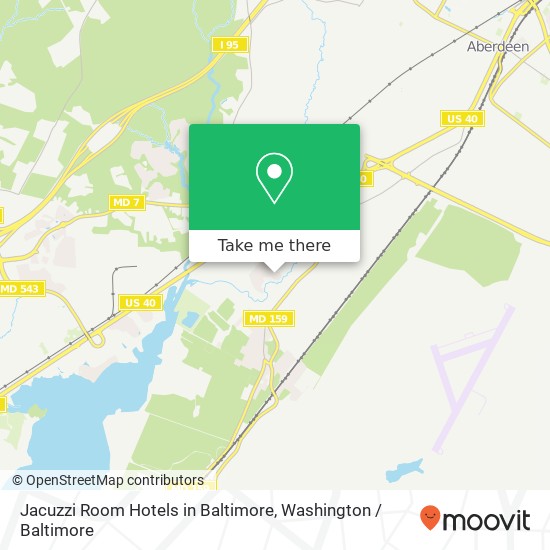 Jacuzzi Room Hotels in Baltimore, 1400 Perrywood Dr map