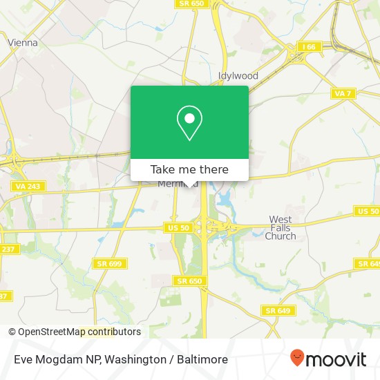 Mapa de Eve Mogdam NP, 2901 Telestar Ct