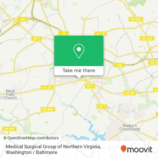 Medical Surgical Group of Northern Virginia, 6400 Arlington Blvd map
