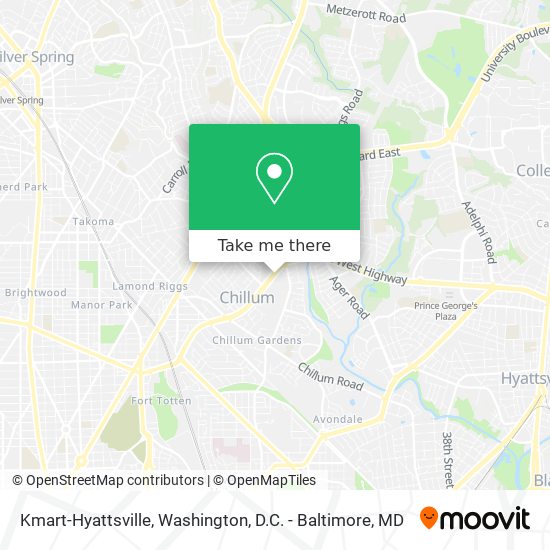 Kmart-Hyattsville map