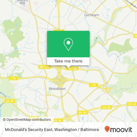 Mapa de McDonald's Security East, 6650 Security Blvd