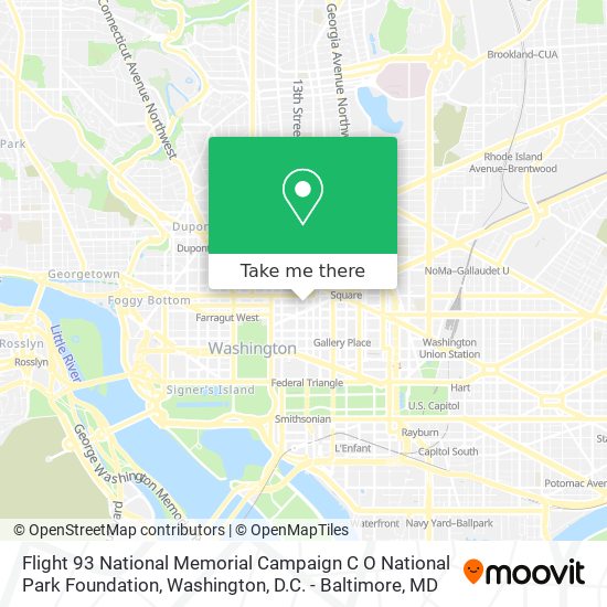 Mapa de Flight 93 National Memorial Campaign C O National Park Foundation