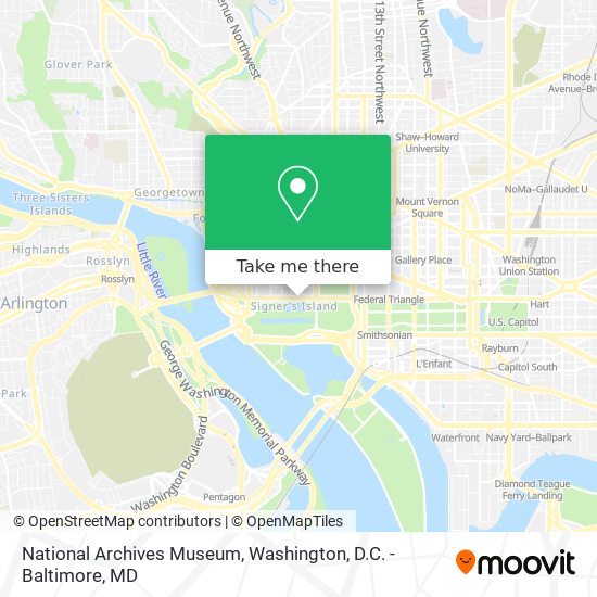 Mapa de National Archives Museum