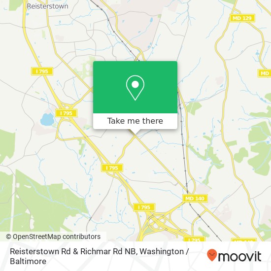 Reisterstown Rd & Richmar Rd NB map