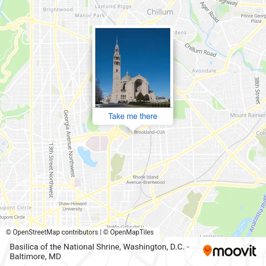 Mapa de Basilica of the National Shrine