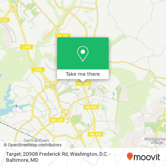 Mapa de Target, 20908 Frederick Rd