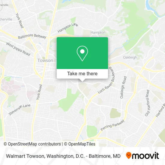 Walmart Towson map