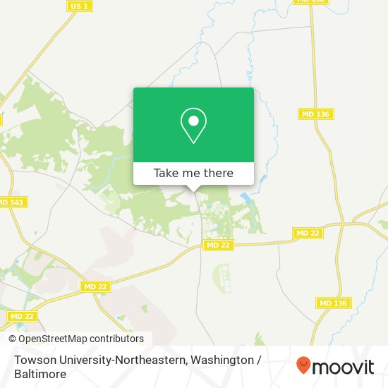 Mapa de Towson University-Northeastern, 510 Thomas Run Rd