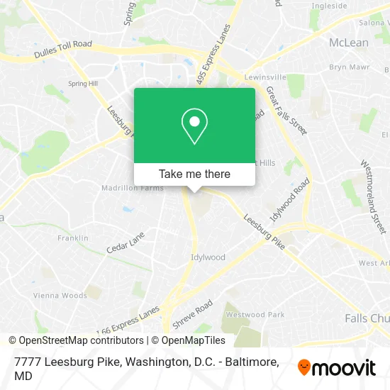 7777 Leesburg Pike map
