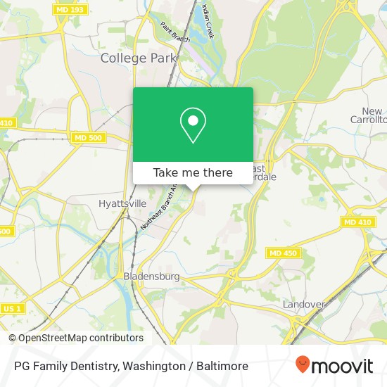 Mapa de PG Family Dentistry, 5310 Kenilworth Ave