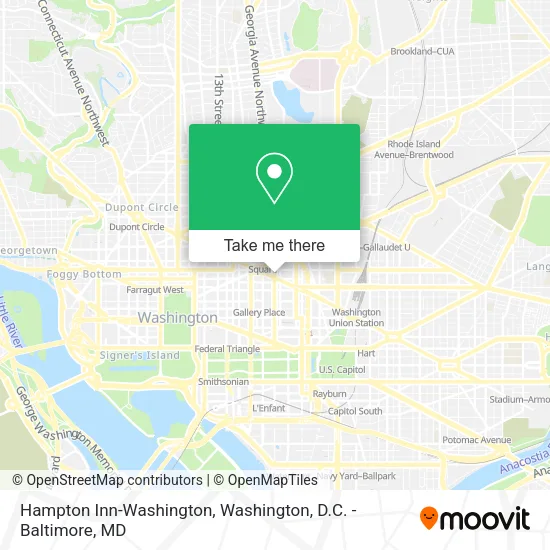 Hampton Inn-Washington map