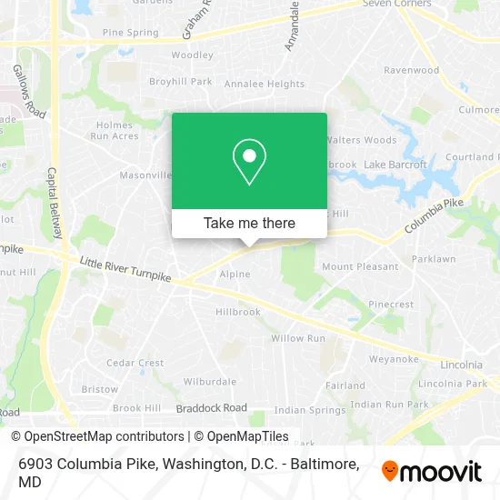 6903 Columbia Pike map