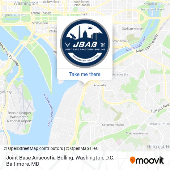 Mapa de Joint Base Anacostia-Bolling