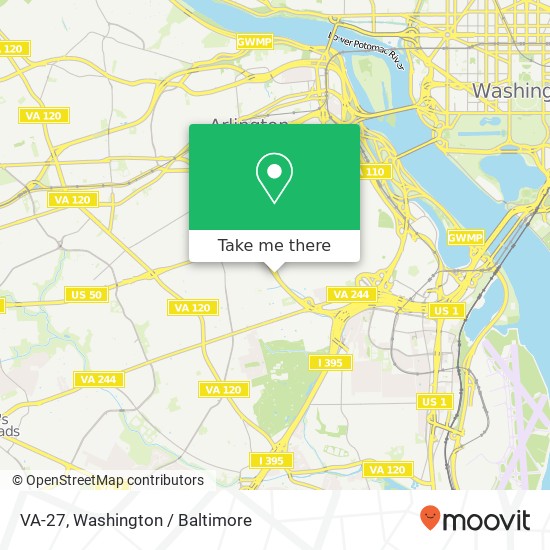 VA-27, Arlington (ARLINGTON), <B>VA< / B> 22202 map