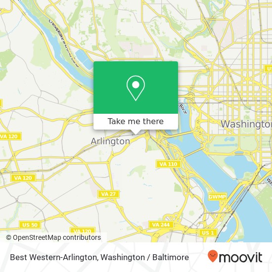 Mapa de Best Western-Arlington, 1501 Arlington Blvd