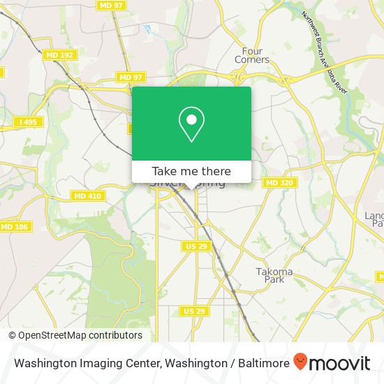 Mapa de Washington Imaging Center, 1010 Wayne Ave