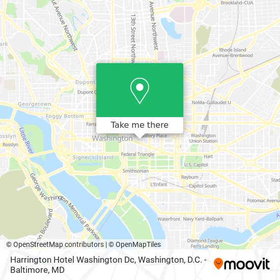 Harrington Hotel Washington Dc map