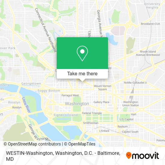 Mapa de WESTIN-Washington