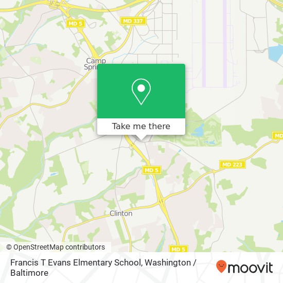 Mapa de Francis T Evans Elmentary School, 6720 Old Alexandria Ferry Rd